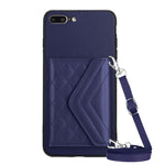 เคสโทรศัพท์แบบกระเป๋าใส่บัตรลายข้าวหลามตัดพร้อมสายคล้องยาวและ RFID สำหรับ iPhone 12 mini, สำหรับ iPhone 11 Pro Max, สำหรับ iPhone 11, สำหรับ iPhone 11 Pro, สำหรับ iPhone XS / X, สำหรับ iPhone XR, สำหรับ iPhone XS Max, สำหรับ iPhone 8 Plus / 7 Plus