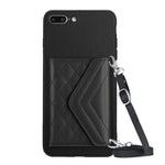 เคสโทรศัพท์แบบกระเป๋าใส่บัตรลายข้าวหลามตัดพร้อมสายคล้องยาวและ RFID สำหรับ iPhone 12 mini, สำหรับ iPhone 11 Pro Max, สำหรับ iPhone 11, สำหรับ iPhone 11 Pro, สำหรับ iPhone XS / X, สำหรับ iPhone XR, สำหรับ iPhone XS Max, สำหรับ iPhone 8 Plus / 7 Plus