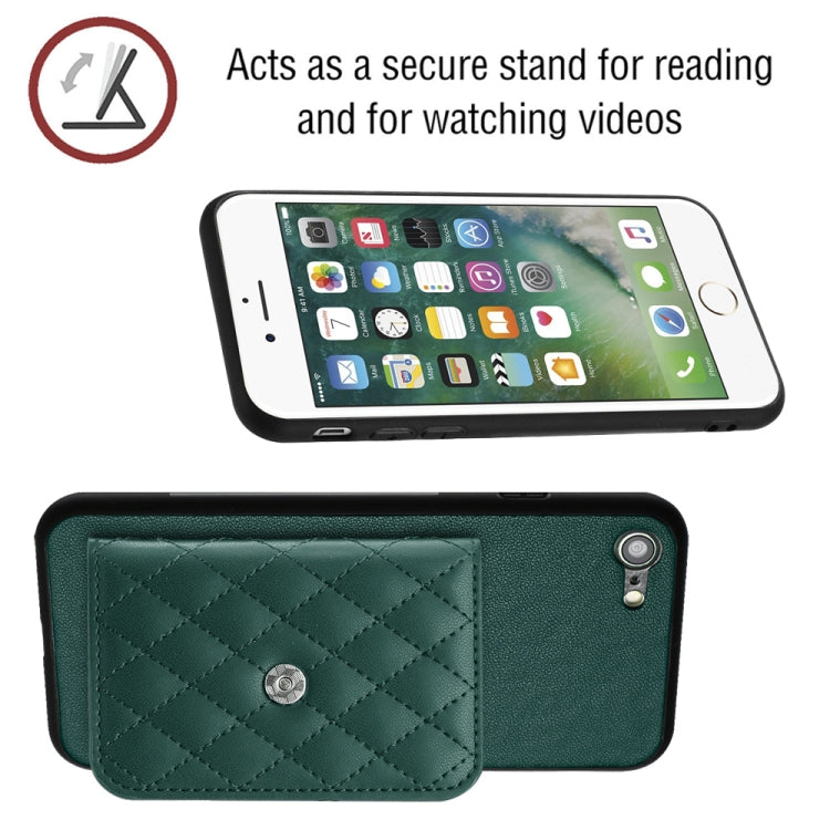 เคสโทรศัพท์แบบกระเป๋าใส่บัตรลายข้าวหลามตัดพร้อมสายคล้องยาวและ RFID สำหรับ iPhone SE 2022 / SE 2020, สำหรับ iPhone 13 Pro Max, สำหรับ iPhone 13 Pro, สำหรับ iPhone 13, สำหรับ iPhone 13 mini, สำหรับ iPhone 12, สำหรับ iPhone 12 Pro Max, สำหรับ iPhone 12 Pro