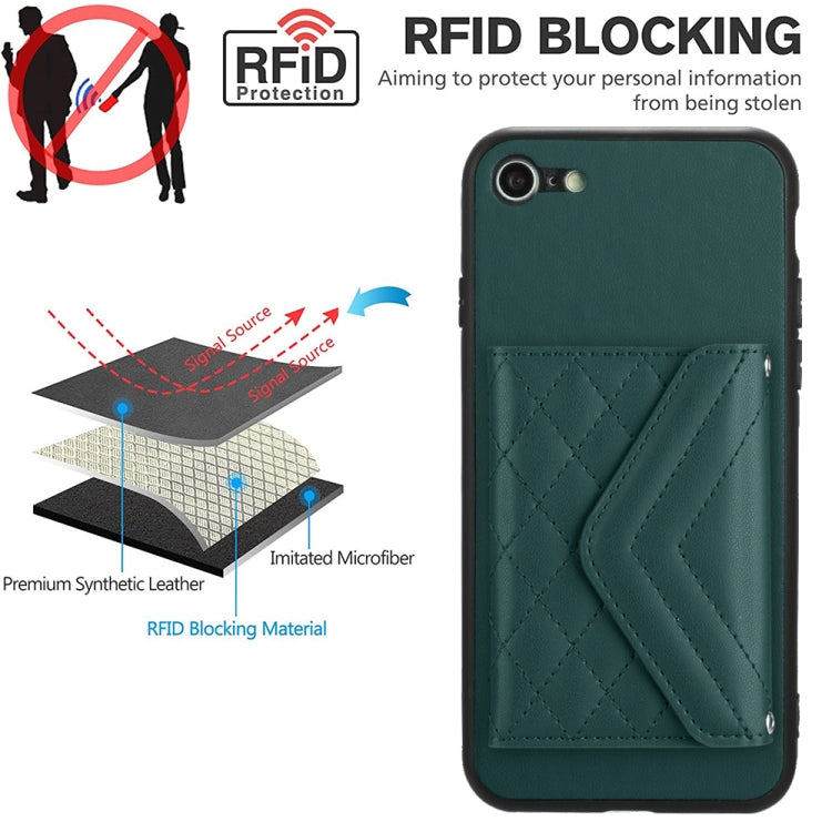 เคสโทรศัพท์แบบกระเป๋าใส่บัตรลายข้าวหลามตัดพร้อมสายคล้องยาวและ RFID สำหรับ iPhone SE 2022 / SE 2020, สำหรับ iPhone 13 Pro Max, สำหรับ iPhone 13 Pro, สำหรับ iPhone 13, สำหรับ iPhone 13 mini, สำหรับ iPhone 12, สำหรับ iPhone 12 Pro Max, สำหรับ iPhone 12 Pro