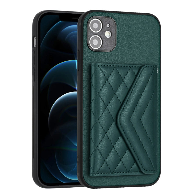 เคสโทรศัพท์แบบกระเป๋าใส่บัตรลายข้าวหลามตัดพร้อมสายคล้องยาวและ RFID สำหรับ iPhone 12 mini, สำหรับ iPhone 11 Pro Max, สำหรับ iPhone 11, สำหรับ iPhone 11 Pro, สำหรับ iPhone XS / X, สำหรับ iPhone XR, สำหรับ iPhone XS Max, สำหรับ iPhone 8 Plus / 7 Plus