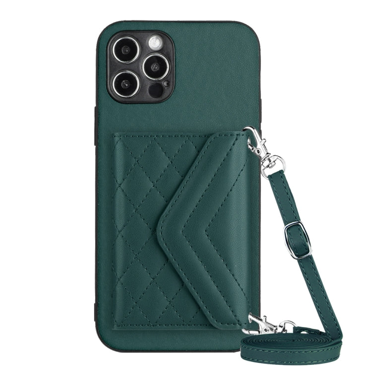 เคสโทรศัพท์แบบกระเป๋าใส่บัตรลายข้าวหลามตัดพร้อมสายคล้องยาวและ RFID สำหรับ iPhone SE 2022 / SE 2020, สำหรับ iPhone 13 Pro Max, สำหรับ iPhone 13 Pro, สำหรับ iPhone 13, สำหรับ iPhone 13 mini, สำหรับ iPhone 12, สำหรับ iPhone 12 Pro Max, สำหรับ iPhone 12 Pro