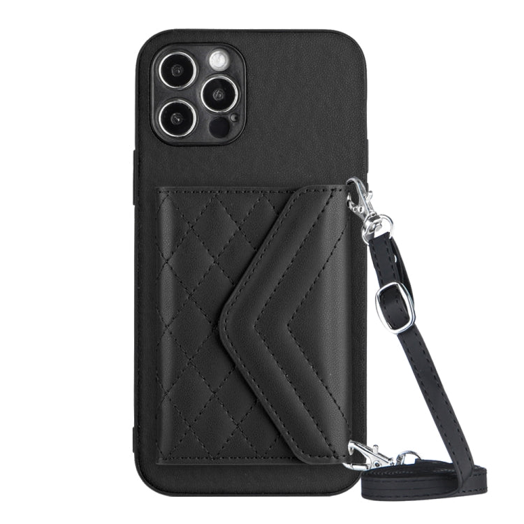 เคสโทรศัพท์แบบกระเป๋าใส่บัตรลายข้าวหลามตัดพร้อมสายคล้องยาวและ RFID สำหรับ iPhone SE 2022 / SE 2020, สำหรับ iPhone 13 Pro Max, สำหรับ iPhone 13 Pro, สำหรับ iPhone 13, สำหรับ iPhone 13 mini, สำหรับ iPhone 12, สำหรับ iPhone 12 Pro Max, สำหรับ iPhone 12 Pro