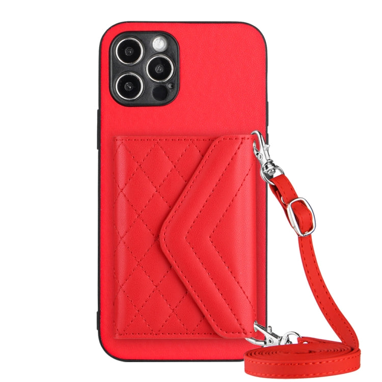 เคสโทรศัพท์แบบกระเป๋าใส่บัตรลายข้าวหลามตัดพร้อมสายคล้องยาวและ RFID สำหรับ iPhone SE 2022 / SE 2020, สำหรับ iPhone 13 Pro Max, สำหรับ iPhone 13 Pro, สำหรับ iPhone 13, สำหรับ iPhone 13 mini, สำหรับ iPhone 12, สำหรับ iPhone 12 Pro Max, สำหรับ iPhone 12 Pro