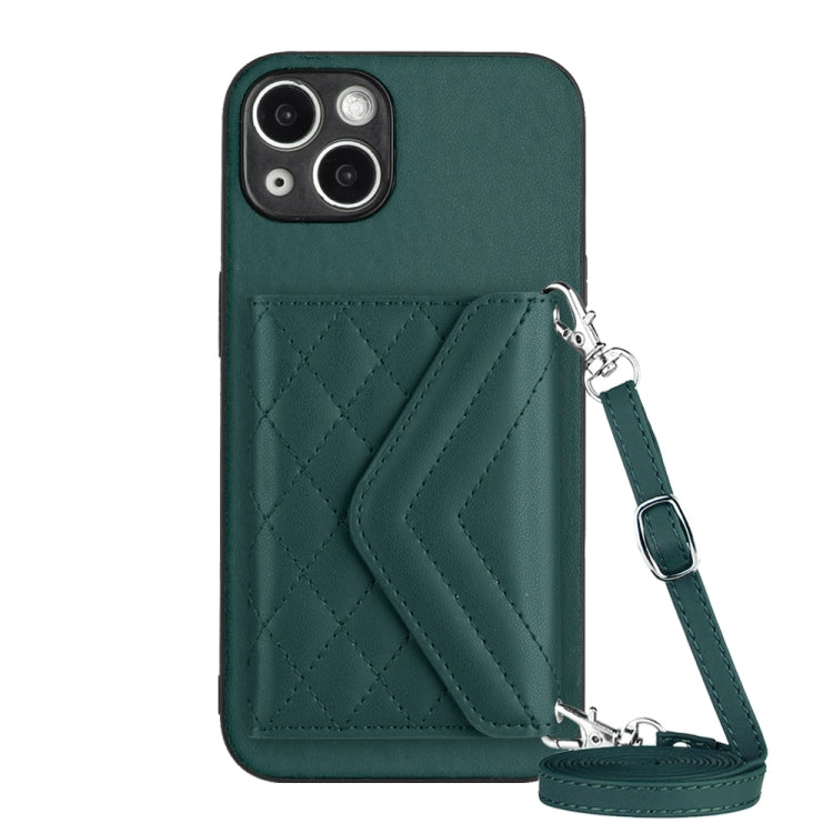 เคสโทรศัพท์แบบกระเป๋าใส่บัตรลายข้าวหลามตัดพร้อมสายคล้องยาวและ RFID สำหรับ iPhone SE 2022 / SE 2020, สำหรับ iPhone 13 Pro Max, สำหรับ iPhone 13 Pro, สำหรับ iPhone 13, สำหรับ iPhone 13 mini, สำหรับ iPhone 12, สำหรับ iPhone 12 Pro Max, สำหรับ iPhone 12 Pro