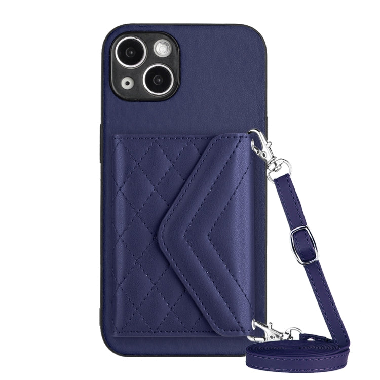 เคสโทรศัพท์แบบกระเป๋าใส่บัตรลายข้าวหลามตัดพร้อมสายคล้องยาวและ RFID สำหรับ iPhone SE 2022 / SE 2020, สำหรับ iPhone 13 Pro Max, สำหรับ iPhone 13 Pro, สำหรับ iPhone 13, สำหรับ iPhone 13 mini, สำหรับ iPhone 12, สำหรับ iPhone 12 Pro Max, สำหรับ iPhone 12 Pro