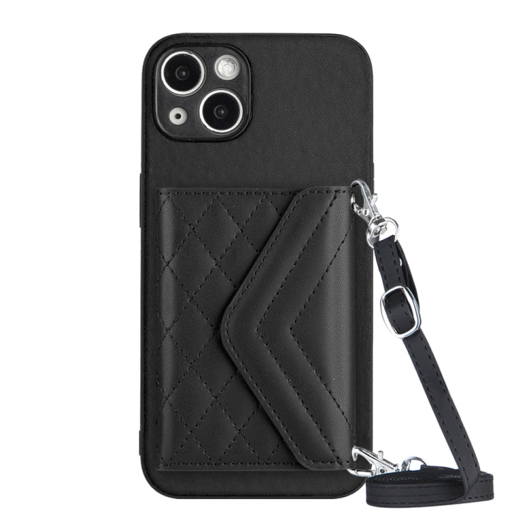 เคสโทรศัพท์แบบกระเป๋าใส่บัตรลายข้าวหลามตัดพร้อมสายคล้องยาวและ RFID สำหรับ iPhone SE 2022 / SE 2020, สำหรับ iPhone 13 Pro Max, สำหรับ iPhone 13 Pro, สำหรับ iPhone 13, สำหรับ iPhone 13 mini, สำหรับ iPhone 12, สำหรับ iPhone 12 Pro Max, สำหรับ iPhone 12 Pro