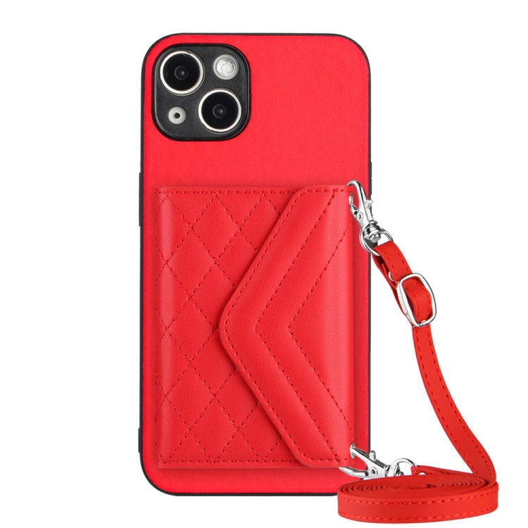 เคสโทรศัพท์แบบกระเป๋าใส่บัตรลายข้าวหลามตัดพร้อมสายคล้องยาวและ RFID สำหรับ iPhone SE 2022 / SE 2020, สำหรับ iPhone 13 Pro Max, สำหรับ iPhone 13 Pro, สำหรับ iPhone 13, สำหรับ iPhone 13 mini, สำหรับ iPhone 12, สำหรับ iPhone 12 Pro Max, สำหรับ iPhone 12 Pro