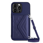 เคสโทรศัพท์แบบกระเป๋าใส่บัตรลายข้าวหลามตัดพร้อมสายคล้องยาวและ RFID สำหรับ iPhone SE 2022 / SE 2020, สำหรับ iPhone 13 Pro Max, สำหรับ iPhone 13 Pro, สำหรับ iPhone 13, สำหรับ iPhone 13 mini, สำหรับ iPhone 12, สำหรับ iPhone 12 Pro Max, สำหรับ iPhone 12 Pro