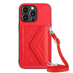 เคสโทรศัพท์แบบกระเป๋าใส่บัตรลายข้าวหลามตัดพร้อมสายคล้องยาวและ RFID สำหรับ iPhone SE 2022 / SE 2020, สำหรับ iPhone 13 Pro Max, สำหรับ iPhone 13 Pro, สำหรับ iPhone 13, สำหรับ iPhone 13 mini, สำหรับ iPhone 12, สำหรับ iPhone 12 Pro Max, สำหรับ iPhone 12 Pro
