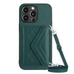 เคสโทรศัพท์แบบกระเป๋าใส่บัตรลายข้าวหลามตัดพร้อมสายคล้องยาวและ RFID สำหรับ iPhone SE 2022 / SE 2020, สำหรับ iPhone 13 Pro Max, สำหรับ iPhone 13 Pro, สำหรับ iPhone 13, สำหรับ iPhone 13 mini, สำหรับ iPhone 12, สำหรับ iPhone 12 Pro Max, สำหรับ iPhone 12 Pro