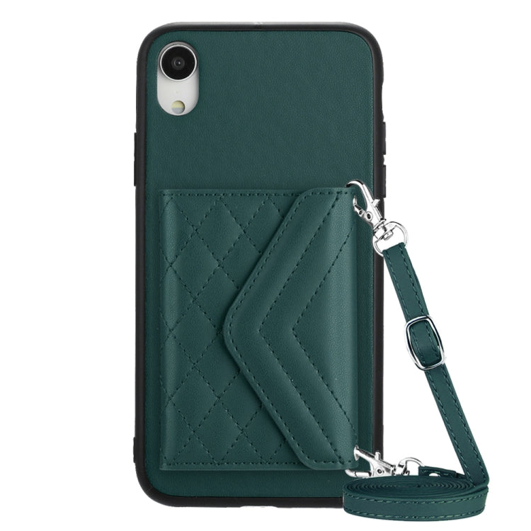 เคสโทรศัพท์แบบกระเป๋าใส่บัตรลายข้าวหลามตัดพร้อมสายคล้องยาวและ RFID สำหรับ iPhone 12 mini, สำหรับ iPhone 11 Pro Max, สำหรับ iPhone 11, สำหรับ iPhone 11 Pro, สำหรับ iPhone XS / X, สำหรับ iPhone XR, สำหรับ iPhone XS Max, สำหรับ iPhone 8 Plus / 7 Plus