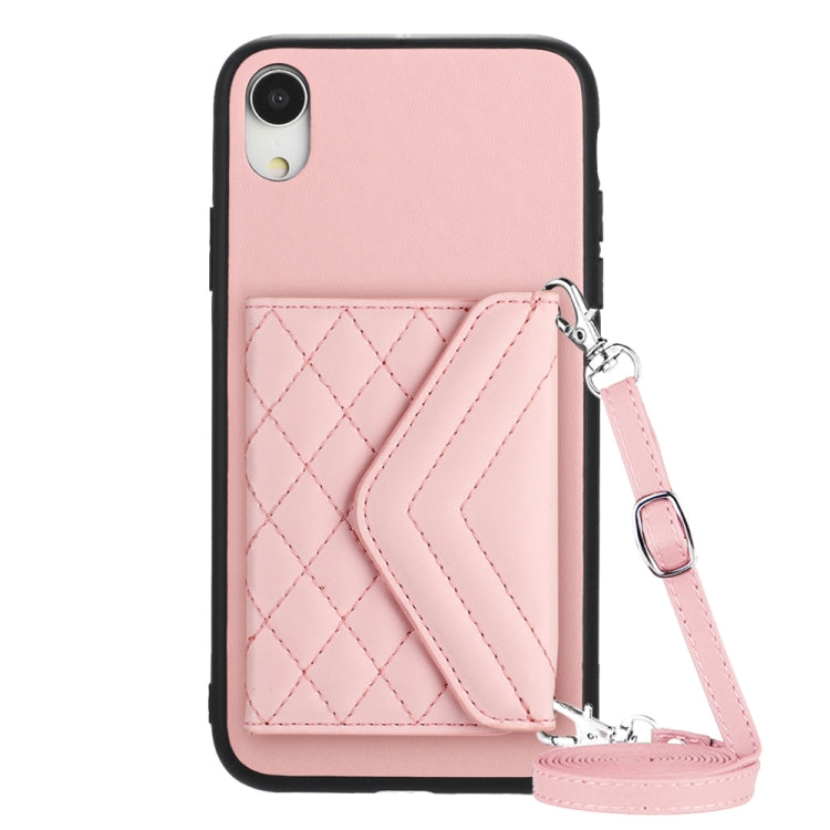 เคสโทรศัพท์แบบกระเป๋าใส่บัตรลายข้าวหลามตัดพร้อมสายคล้องยาวและ RFID สำหรับ iPhone 12 mini, สำหรับ iPhone 11 Pro Max, สำหรับ iPhone 11, สำหรับ iPhone 11 Pro, สำหรับ iPhone XS / X, สำหรับ iPhone XR, สำหรับ iPhone XS Max, สำหรับ iPhone 8 Plus / 7 Plus