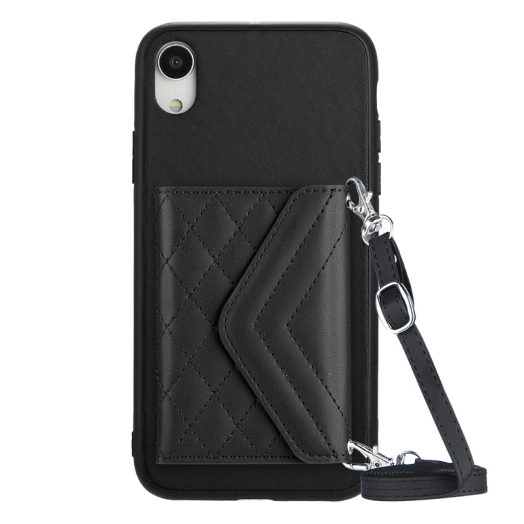 เคสโทรศัพท์แบบกระเป๋าใส่บัตรลายข้าวหลามตัดพร้อมสายคล้องยาวและ RFID สำหรับ iPhone 12 mini, สำหรับ iPhone 11 Pro Max, สำหรับ iPhone 11, สำหรับ iPhone 11 Pro, สำหรับ iPhone XS / X, สำหรับ iPhone XR, สำหรับ iPhone XS Max, สำหรับ iPhone 8 Plus / 7 Plus