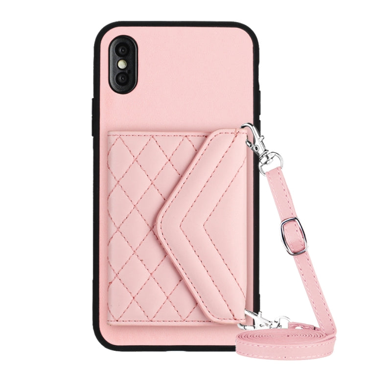 เคสโทรศัพท์แบบกระเป๋าใส่บัตรลายข้าวหลามตัดพร้อมสายคล้องยาวและ RFID สำหรับ iPhone 12 mini, สำหรับ iPhone 11 Pro Max, สำหรับ iPhone 11, สำหรับ iPhone 11 Pro, สำหรับ iPhone XS / X, สำหรับ iPhone XR, สำหรับ iPhone XS Max, สำหรับ iPhone 8 Plus / 7 Plus