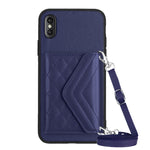 เคสโทรศัพท์แบบกระเป๋าใส่บัตรลายข้าวหลามตัดพร้อมสายคล้องยาวและ RFID สำหรับ iPhone 12 mini, สำหรับ iPhone 11 Pro Max, สำหรับ iPhone 11, สำหรับ iPhone 11 Pro, สำหรับ iPhone XS / X, สำหรับ iPhone XR, สำหรับ iPhone XS Max, สำหรับ iPhone 8 Plus / 7 Plus