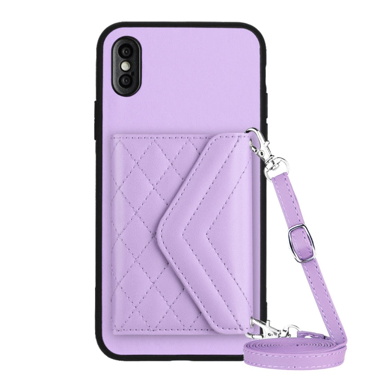 เคสโทรศัพท์แบบกระเป๋าใส่บัตรลายข้าวหลามตัดพร้อมสายคล้องยาวและ RFID สำหรับ iPhone 12 mini, สำหรับ iPhone 11 Pro Max, สำหรับ iPhone 11, สำหรับ iPhone 11 Pro, สำหรับ iPhone XS / X, สำหรับ iPhone XR, สำหรับ iPhone XS Max, สำหรับ iPhone 8 Plus / 7 Plus