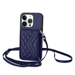 เคสโทรศัพท์แบบกระเป๋าใส่บัตรลายข้าวหลามตัดพร้อมสายคล้องยาวและ RFID สำหรับ iPhone 17 Pro Max, สำหรับ iPhone 17 Pro, สำหรับ iPhone 17, สำหรับ iPhone Air, สำหรับ iPhone 16 Pro Max, สำหรับ iPhone 16 Pro, สำหรับ iPhone 16 Plus, สำหรับ iPhone 16