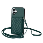เคสโทรศัพท์แบบกระเป๋าใส่บัตรลายข้าวหลามตัดพร้อมสายคล้องยาวและ RFID สำหรับ iPhone 17 Pro Max, สำหรับ iPhone 17 Pro, สำหรับ iPhone 17, สำหรับ iPhone Air, สำหรับ iPhone 16 Pro Max, สำหรับ iPhone 16 Pro, สำหรับ iPhone 16 Plus, สำหรับ iPhone 16