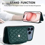 เคสโทรศัพท์แบบกระเป๋าใส่บัตรลายข้าวหลามตัดพร้อมสายคล้องยาวและ RFID สำหรับ iPhone 17 Pro Max, สำหรับ iPhone 17 Pro, สำหรับ iPhone 17, สำหรับ iPhone Air, สำหรับ iPhone 16 Pro Max, สำหรับ iPhone 16 Pro, สำหรับ iPhone 16 Plus, สำหรับ iPhone 16