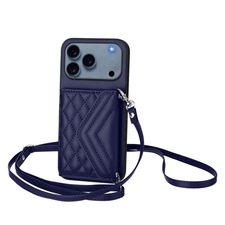 เคสโทรศัพท์แบบกระเป๋าใส่บัตรลายข้าวหลามตัดพร้อมสายคล้องยาวและ RFID สำหรับ iPhone 17 Pro Max, สำหรับ iPhone 17 Pro, สำหรับ iPhone 17, สำหรับ iPhone Air, สำหรับ iPhone 16 Pro Max, สำหรับ iPhone 16 Pro, สำหรับ iPhone 16 Plus, สำหรับ iPhone 16
