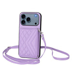เคสโทรศัพท์แบบกระเป๋าใส่บัตรลายข้าวหลามตัดพร้อมสายคล้องยาวและ RFID สำหรับ iPhone 17 Pro Max, สำหรับ iPhone 17 Pro, สำหรับ iPhone 17, สำหรับ iPhone Air, สำหรับ iPhone 16 Pro Max, สำหรับ iPhone 16 Pro, สำหรับ iPhone 16 Plus, สำหรับ iPhone 16