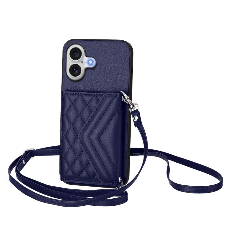 เคสโทรศัพท์แบบกระเป๋าใส่บัตรลายข้าวหลามตัดพร้อมสายคล้องยาวและ RFID สำหรับ iPhone 17 Pro Max, สำหรับ iPhone 17 Pro, สำหรับ iPhone 17, สำหรับ iPhone Air, สำหรับ iPhone 16 Pro Max, สำหรับ iPhone 16 Pro, สำหรับ iPhone 16 Plus, สำหรับ iPhone 16