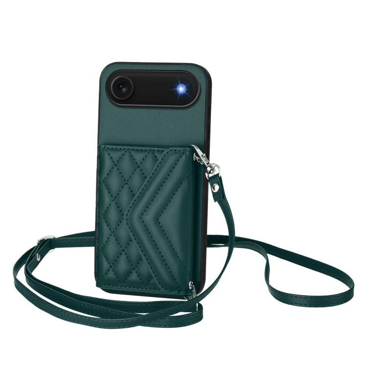 เคสโทรศัพท์แบบกระเป๋าใส่บัตรลายข้าวหลามตัดพร้อมสายคล้องยาวและ RFID สำหรับ iPhone 17 Pro Max, สำหรับ iPhone 17 Pro, สำหรับ iPhone 17, สำหรับ iPhone Air, สำหรับ iPhone 16 Pro Max, สำหรับ iPhone 16 Pro, สำหรับ iPhone 16 Plus, สำหรับ iPhone 16