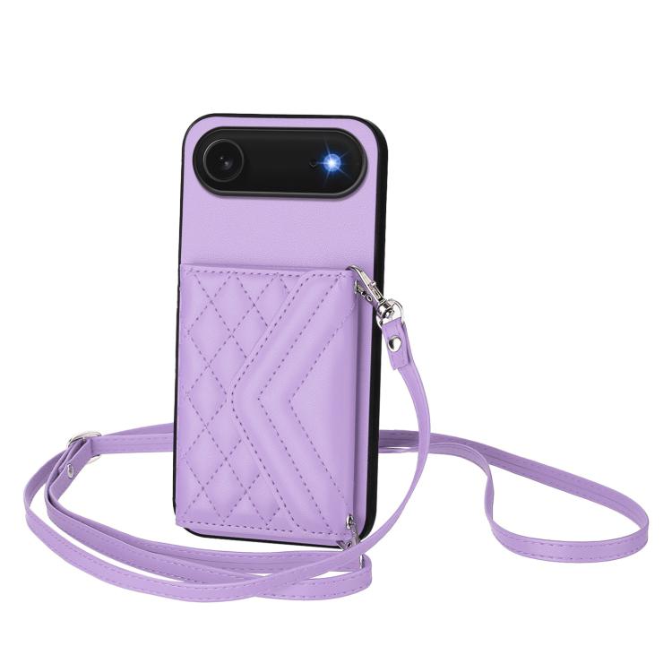 เคสโทรศัพท์แบบกระเป๋าใส่บัตรลายข้าวหลามตัดพร้อมสายคล้องยาวและ RFID สำหรับ iPhone 17 Pro Max, สำหรับ iPhone 17 Pro, สำหรับ iPhone 17, สำหรับ iPhone Air, สำหรับ iPhone 16 Pro Max, สำหรับ iPhone 16 Pro, สำหรับ iPhone 16 Plus, สำหรับ iPhone 16