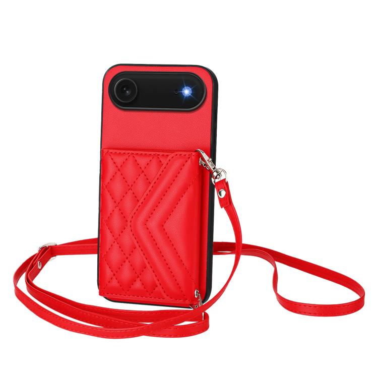 เคสโทรศัพท์แบบกระเป๋าใส่บัตรลายข้าวหลามตัดพร้อมสายคล้องยาวและ RFID สำหรับ iPhone 17 Pro Max, สำหรับ iPhone 17 Pro, สำหรับ iPhone 17, สำหรับ iPhone Air, สำหรับ iPhone 16 Pro Max, สำหรับ iPhone 16 Pro, สำหรับ iPhone 16 Plus, สำหรับ iPhone 16