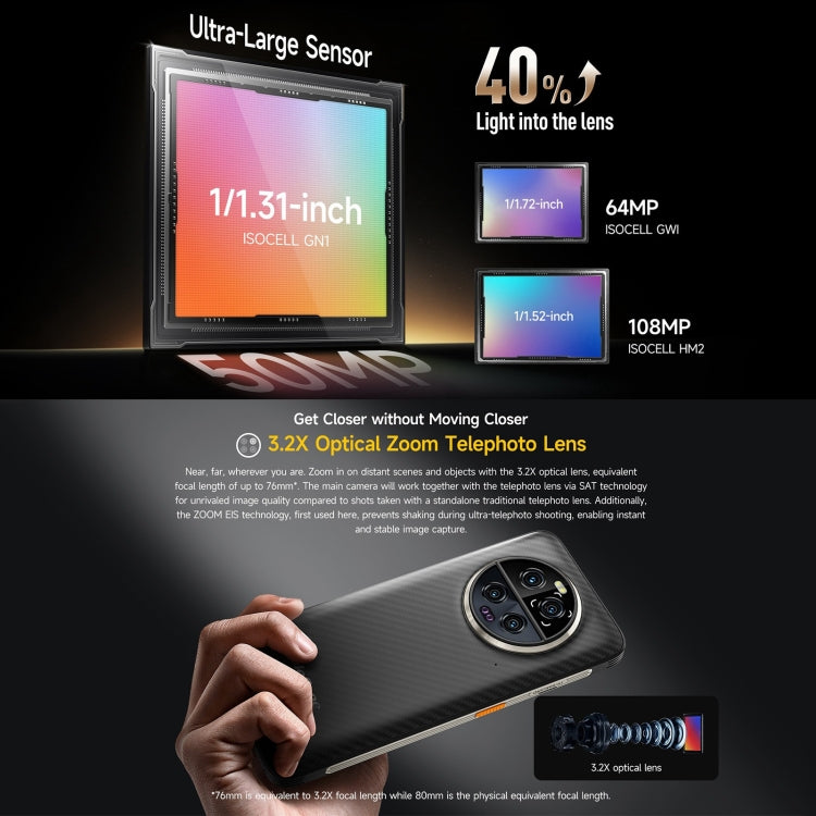 Ulefone Armor 23 โทรศัพท์กันกระแทก Ultra Rugged, 6.78 นิ้ว Android 13 MediaTek Dimensity 8020 Octa Core สูงสุด 2.6GHz, เครือข่าย: 5G, NFC, OTG, ส่งข้อความผ่านดาวเทียม, 12GB+512GB