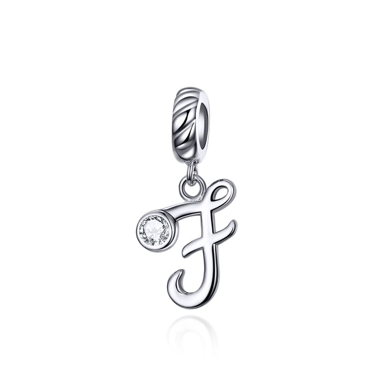 S925 Sterling Silver 26 English Letter Beads DIY Bracelet Necklace Accessories, A, B, C, D, E, F, G, H, I, J, K, L, M, N, O, P, Q, R, S, T, U, V, W, X, Y, Z