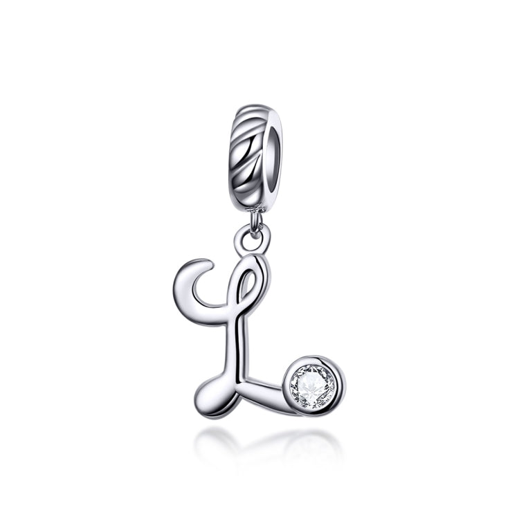 S925 Sterling Silver 26 English Letter Beads DIY Bracelet Necklace Accessories, A, B, C, D, E, F, G, H, I, J, K, L, M, N, O, P, Q, R, S, T, U, V, W, X, Y, Z