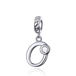 S925 Sterling Silver 26 English Letter Beads DIY Bracelet Necklace Accessories, A, B, C, D, E, F, G, H, I, J, K, L, M, N, O, P, Q, R, S, T, U, V, W, X, Y, Z