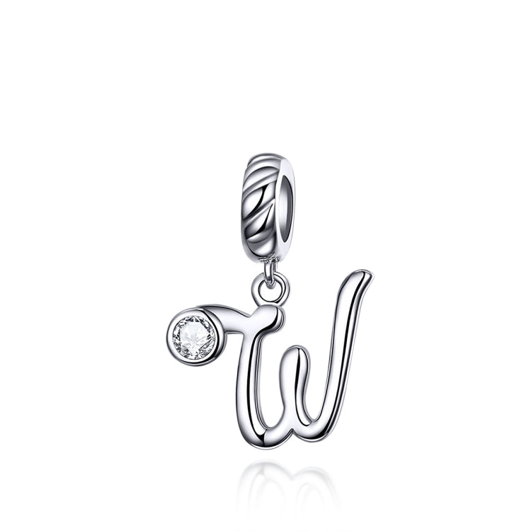 S925 Sterling Silver 26 English Letter Beads DIY Bracelet Necklace Accessories, A, B, C, D, E, F, G, H, I, J, K, L, M, N, O, P, Q, R, S, T, U, V, W, X, Y, Z