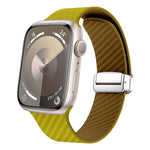สายรัดนาฬิกาพร้อมหัวล็อกเงินแม่เหล็กลายคาร์บอนไฟเบอร์ สำหรับ Apple Watch 42mm, สำหรับ Apple Watch 38mm