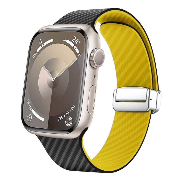สายรัดนาฬิกาพร้อมหัวล็อกเงินแม่เหล็กลายคาร์บอนไฟเบอร์ สำหรับ Apple Watch 42mm, สำหรับ Apple Watch 38mm