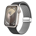 สายรัดนาฬิกาพร้อมหัวล็อกเงินแม่เหล็กลายคาร์บอนไฟเบอร์ สำหรับ Apple Watch 42mm, สำหรับ Apple Watch 38mm