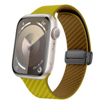 สายรัดนาฬิกาหัวเข็มขัดแม่เหล็กคาร์บอนไฟเบอร์สีดำ สำหรับ Apple Watch 42mm, สำหรับ Apple Watch 38mm