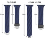 สายรัดนาฬิกาหัวเข็มขัดแม่เหล็กคาร์บอนไฟเบอร์สีดำ สำหรับ Apple Watch 42mm, สำหรับ Apple Watch 38mm