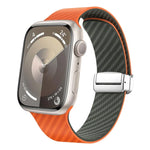 สายรัดนาฬิกาหัวเข็มขัดแม่เหล็กคาร์บอนไฟเบอร์สีดำ สำหรับ Apple Watch 42mm, สำหรับ Apple Watch 38mm