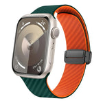 สายรัดนาฬิกาหัวเข็มขัดแม่เหล็กคาร์บอนไฟเบอร์สีดำ สำหรับ Apple Watch 42mm, สำหรับ Apple Watch 38mm
