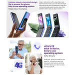 HAMTOD T8 โทรศัพท์ฝาพับ 4G, 2.8 นิ้ว + 1.77 นิ้ว, VoLTE, BT, SOS, OTG, รุ่นยุโรป