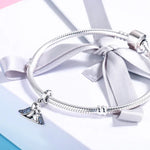สร้อยข้อมือประดับอัญมณีสีน้ำเงินฝังเงิน S925