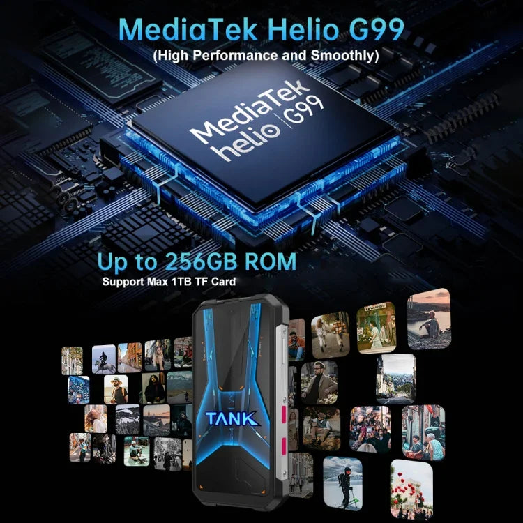 Unihertz Tank mini 1 / 8849, กล้อง 100MP, 4.3 นิ้ว Android 13 Helio G99 Octa Core, เครือข่าย: 4G, Tank mini 1 8GB+256GB