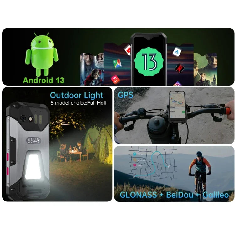 Unihertz Tank mini 1 / 8849, กล้อง 100MP, 4.3 นิ้ว Android 13 Helio G99 Octa Core, เครือข่าย: 4G, Tank mini 1 8GB+256GB