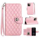 Rhombic Texture Flip Leather Phone Case with Lanyard, For iPhone 14 Pro Max, For iPhone SE 2022 / 2020 / 8 / 7, For iPhone 13 Pro Max, For iPhone 13 Pro, For iPhone 13, For iPhone 12 / 12 Pro, For iPhone 12 Pro Max, For iPhone 11 Pro Max