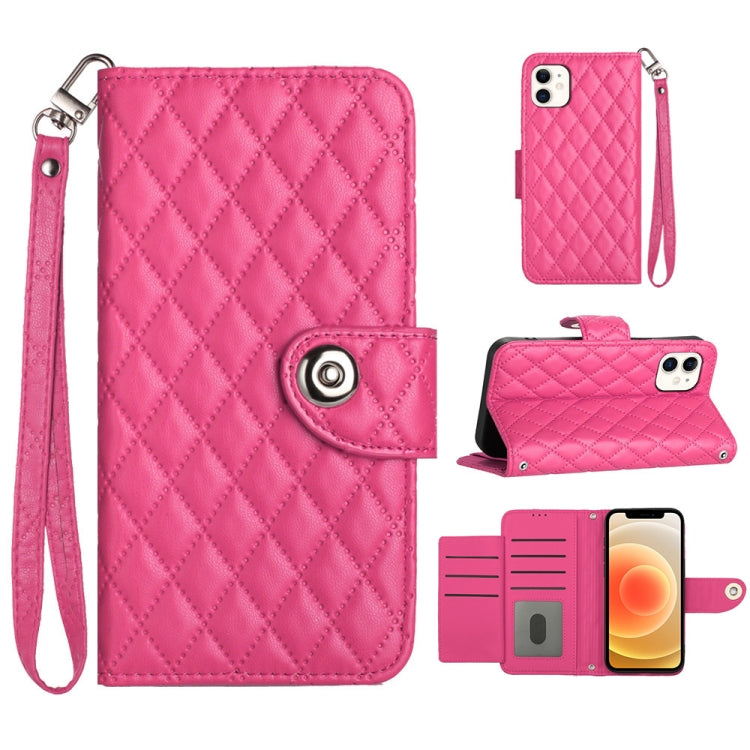 เคสโทรศัพท์หนังลายขนมเปียกปูนพร้อมสายคล้อง สำหรับ iPhone 11, iPhone 11 Pro, iPhone XS / X, iPhone XR, iPhone XS Max, iPhone 8 Plus / 7 Plus / 6s Plus