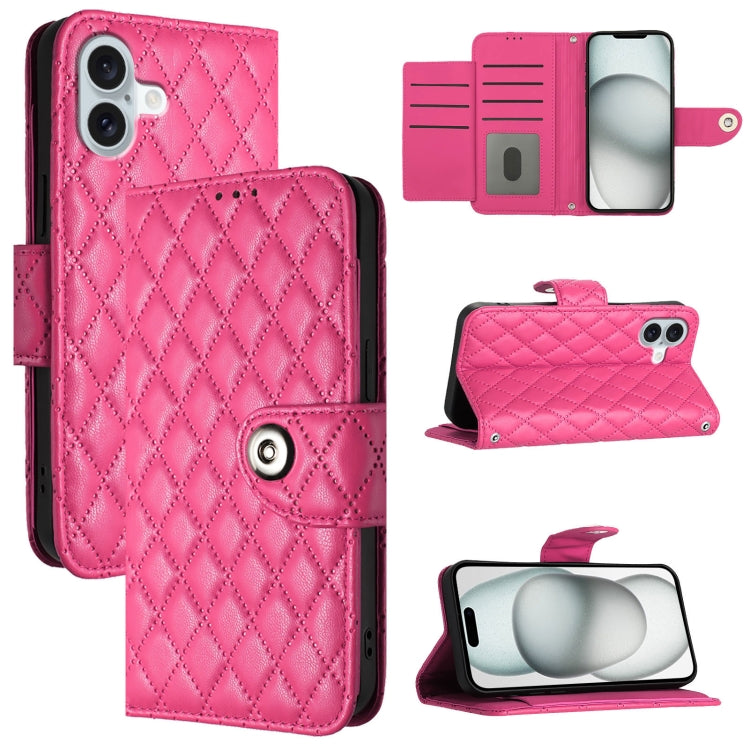 เคสโทรศัพท์หนังแบบพับลายข้าวหลามตัดพร้อมสายคล้อง สำหรับ iPhone 17 Pro Max, สำหรับ iPhone 17 Pro, สำหรับ iPhone 17, สำหรับ iPhone Air, สำหรับ iPhone SE 2024, สำหรับ iPhone 16 Pro Max, สำหรับ iPhone 16 Pro, สำหรับ iPhone 16 Plus