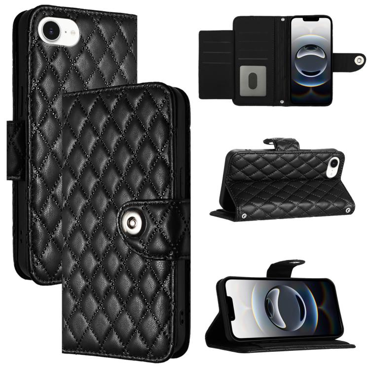 เคสโทรศัพท์หนังแบบพับลายข้าวหลามตัดพร้อมสายคล้อง สำหรับ iPhone 17 Pro Max, สำหรับ iPhone 17 Pro, สำหรับ iPhone 17, สำหรับ iPhone Air, สำหรับ iPhone SE 2024, สำหรับ iPhone 16 Pro Max, สำหรับ iPhone 16 Pro, สำหรับ iPhone 16 Plus